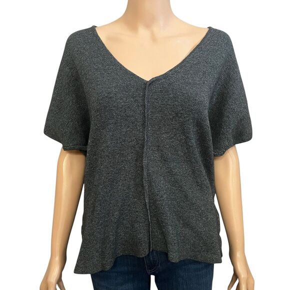 Billy Reid Womens Bound V Neck Sweater Medium Short Sleeve Luxury Minimalist - Picture 1 of 8